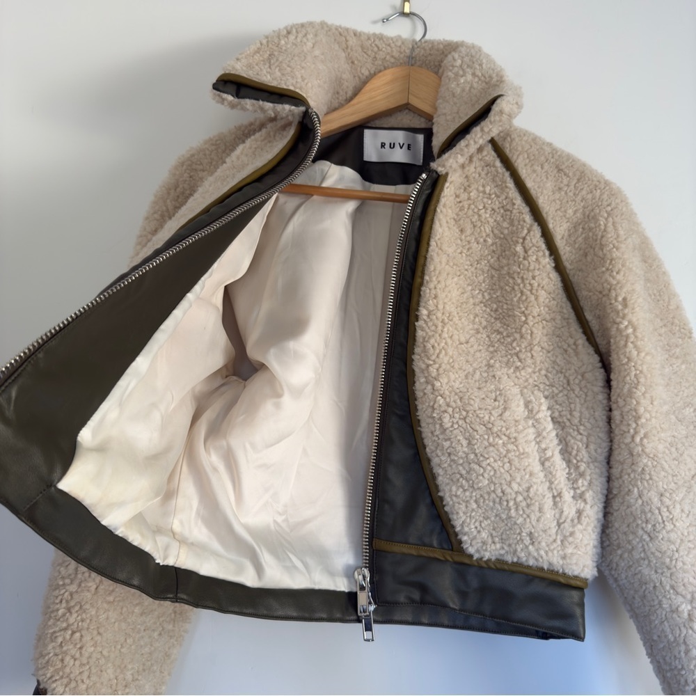 RUVE Javan shearling Jacket Size: small - Picture 4 of 8